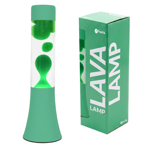 Fisura Design Lavalamp met Groene Lava - Muntgroen in de verpakking